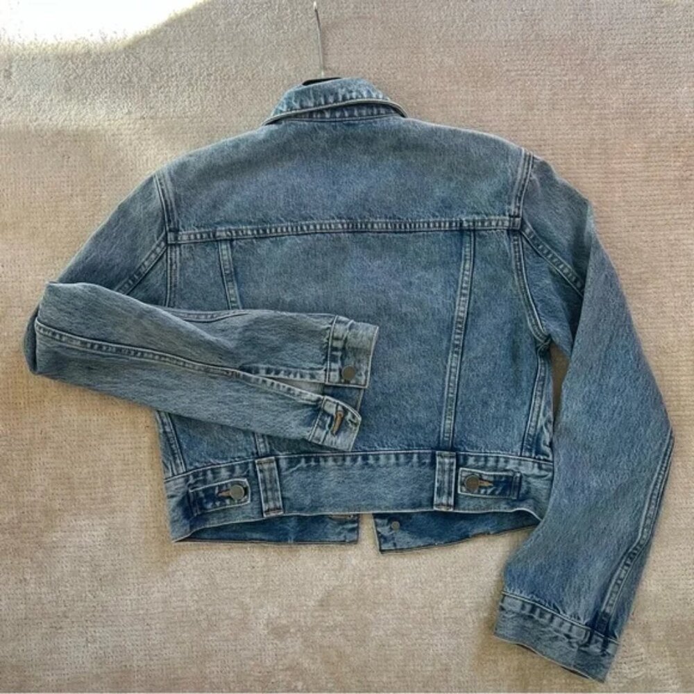 KHAITE Rizzo Blue Denim Cropped Jacket SZ S - Picture 2 of 5